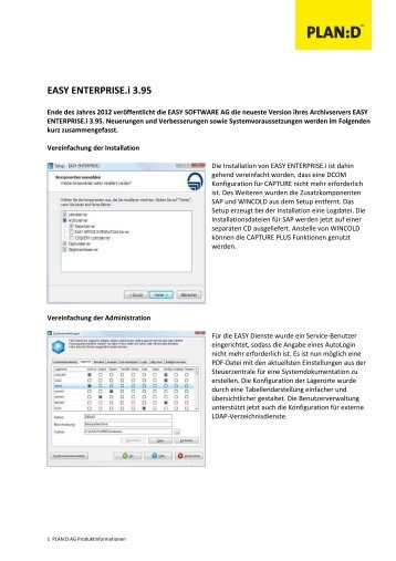 EASY ENTERPRISE.i 3.95-Neuheiten (PDF-Datei) - Plan:D AG