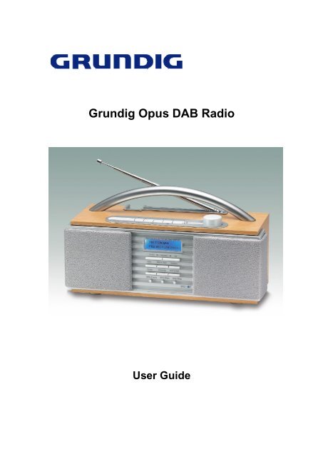 Grundig Opus DAB Radio - Partmaster.co.uk