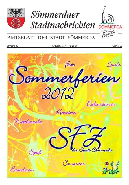 Amtsblatt Nr. 29 vom 18.07.2012 - Sömmerda
