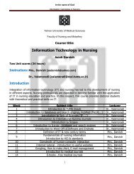 Course plan: Information Technology in nursing- for nursing PhD ...