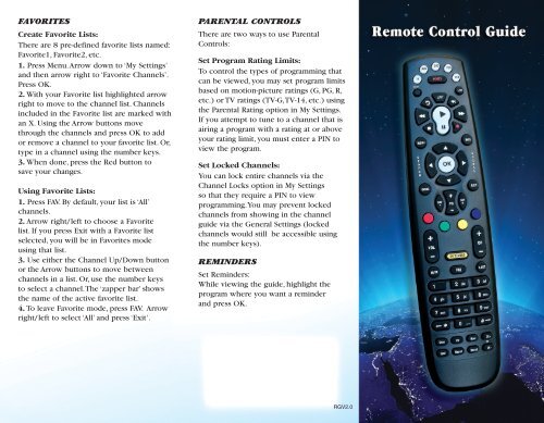 Remote Control Quick Guide