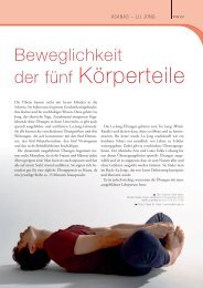 Beweglichkeit der fÃ¼nf KÃ¶rperteile - YOGA! Das Magazin