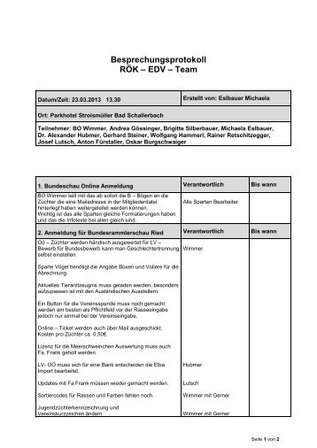 Protokoll EDV-Sitzung 23.03.2013