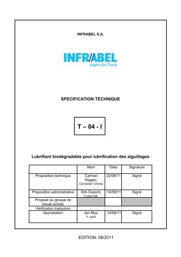 T – 04 - I - Infrabel