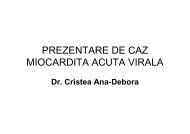 PREZENTARE DE CAZ MIOCARDITA ACUTA VIRALA - Medikal.ro