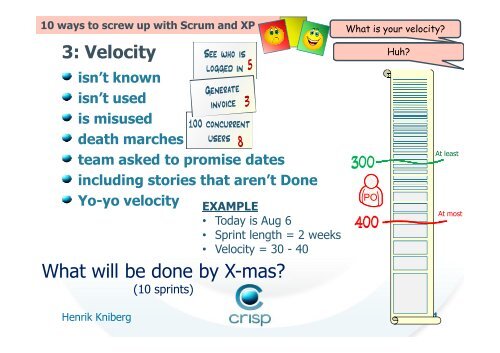 10 ways to screw up with Scrum and XP.ppt [Compatibility ... - Jfokus