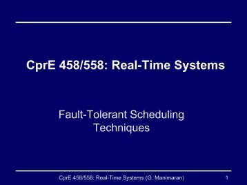 CprE 458/558: Real-Time Systems