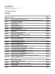 Preisliste - Messer Matheisen