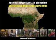 Oil palm and rubber plantations in Western and Central Africa