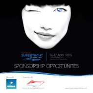 Sponsorship Information - Singapore Yacht Show