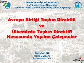 TaÅkÄ±n Direktifi - Devlet Su Ä°Åleri Genel MÃ¼dÃ¼rlÃ¼ÄÃ¼