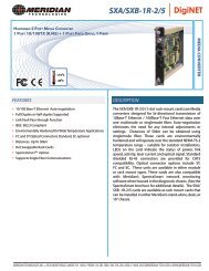 DigiNET SXA/SXB-1R-2/5 - Meridian Technologies