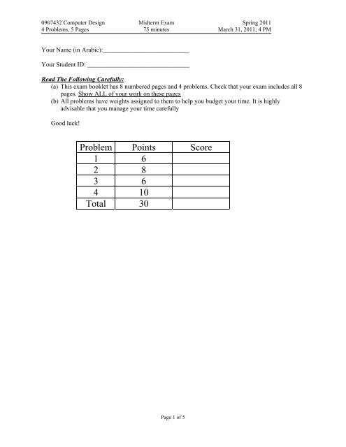 Midterm Solution