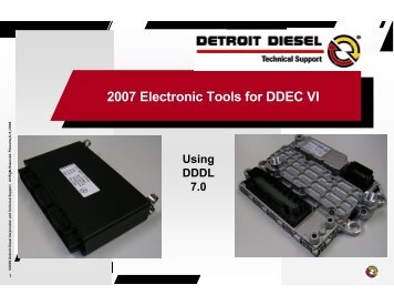 2007 Electronic Tools for DDEC VI