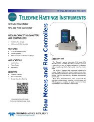 HFM-201 HFC-203 - Teledyne Hastings Instruments