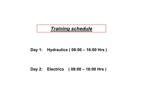 Vogele Basic Training Hydraulics & Electrics