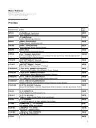 Preisliste - Messer Matheisen