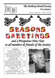Issue 41 - Anthony Powell Society