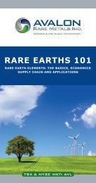 RARE EARTHS 101 - Avalon Rare Metals