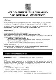 Jobstudenten gezocht! - Jeugd Nijlen