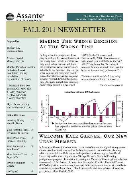 FALL 2011 NEWSLETTER - Assante Wealth Management