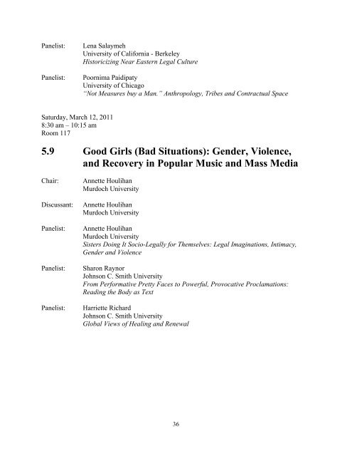 2011 Conference Program (PDF) - Syracuse University College of Law