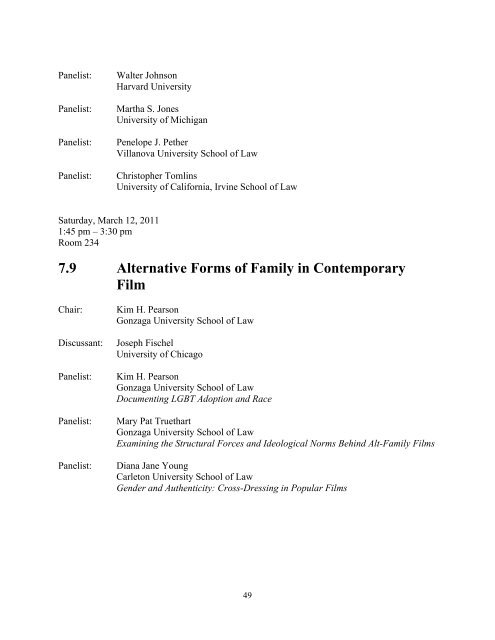 2011 Conference Program (PDF) - Syracuse University College of Law