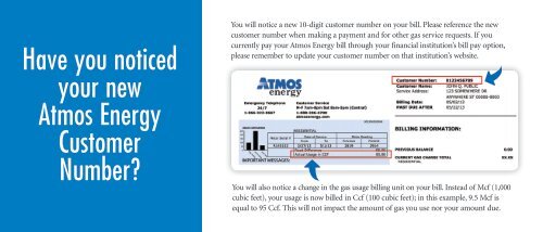 Have you noticed your new Atmos Energy Customer Number? - Mid ...