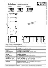 Technische Details zum Carport. - Holz- und Gartenwelt