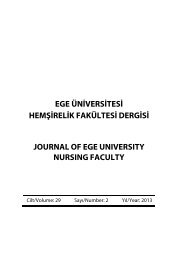 E.Ü. Hemşirelik Fakültesi Dergisi Cilt 28 - Sayı 2 - 2013