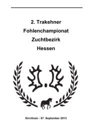 Katalog Hessisches Fohlenchampionat - trakehner zuchtbezirk hessen