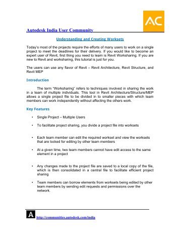 Understanding and Creating Worksets.pdf - Autodesk International ...