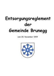 Entsorgungsreglement der Gemeinde Brunegg