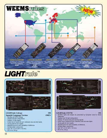 LIGHTrule Colregs 90 Spanish Language Version 90ES LIGHTrule ...