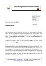 Kommunalbericht 2005 - beim Rechnungshof Rheinland-Pfalz