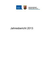 Jahresbericht 2013 - beim Rechnungshof Rheinland-Pfalz