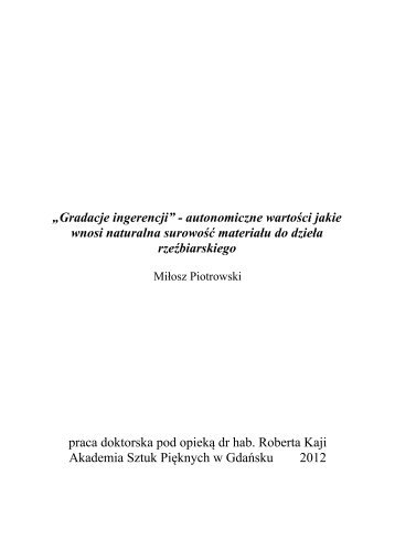 Rozprawa doktorska.pdf - Akademia Sztuk Pięknych w Gdańsku