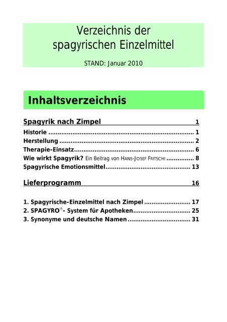 Spagyrische Emotionsmittel - Staufen-Pharma