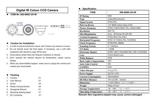 Digital IR Colour CCD Camera