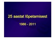 25 aastat lÃµpetamisest