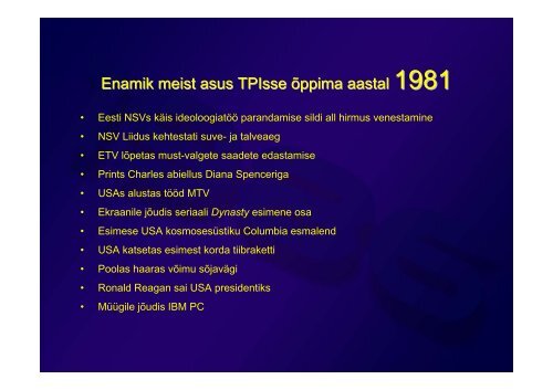 25 aastat lÃµpetamisest