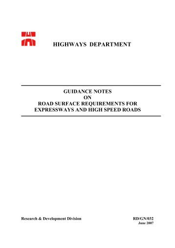 Road Surface Requirements for Expressways and High Speed Roads