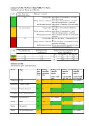 Summer tyre list 'De Nieuwe Band' (The New Tyre) Clarification ...