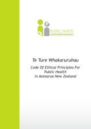 Te Ture Whakaruruhau - Public Health Association of New Zealand