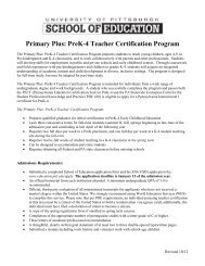 Primary Plus: PreK-4 Teacher Certification Program - School of ...