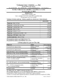 CenÃ­k naÅ¡ich vÃ½robkÅ¯ a sluÅ¾eb platnÃ½ od 1. 5. 2013 ve formÃ¡tu PDF.