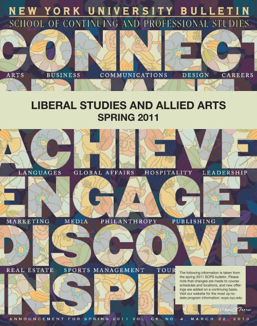 LIBERAL STUDIES AND ALLIED ARTS - School of Continuing and ...