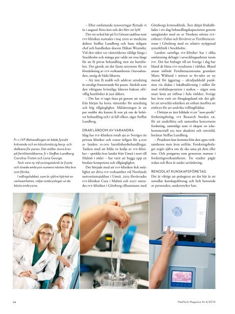MedTech Magazine nr 4 2010. Medicinteknikdagarna 2010. - CTMH