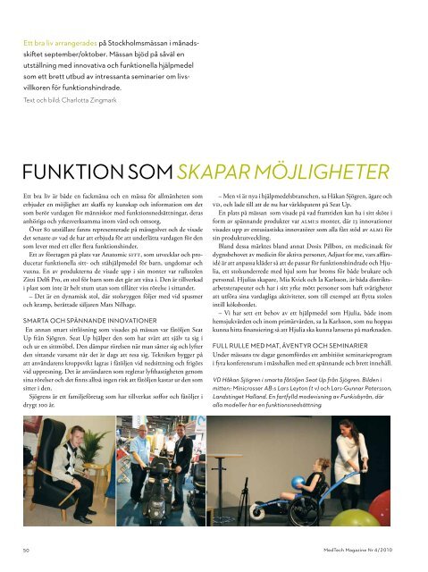 MedTech Magazine nr 4 2010. Medicinteknikdagarna 2010. - CTMH