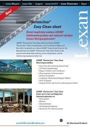 LEXANÂ® ThermoclearÂ® Easy Clean